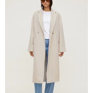 Dynamite Long Cream Women's Coat BNWT